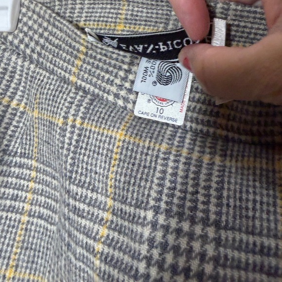 Vintage Evan Picone Plaid Pencil Skirt Size 10 Wool Blend - Picture 7 of 8